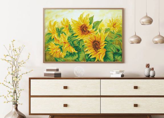 Diamond Painting Sonnenblumenfeld - Bild 3