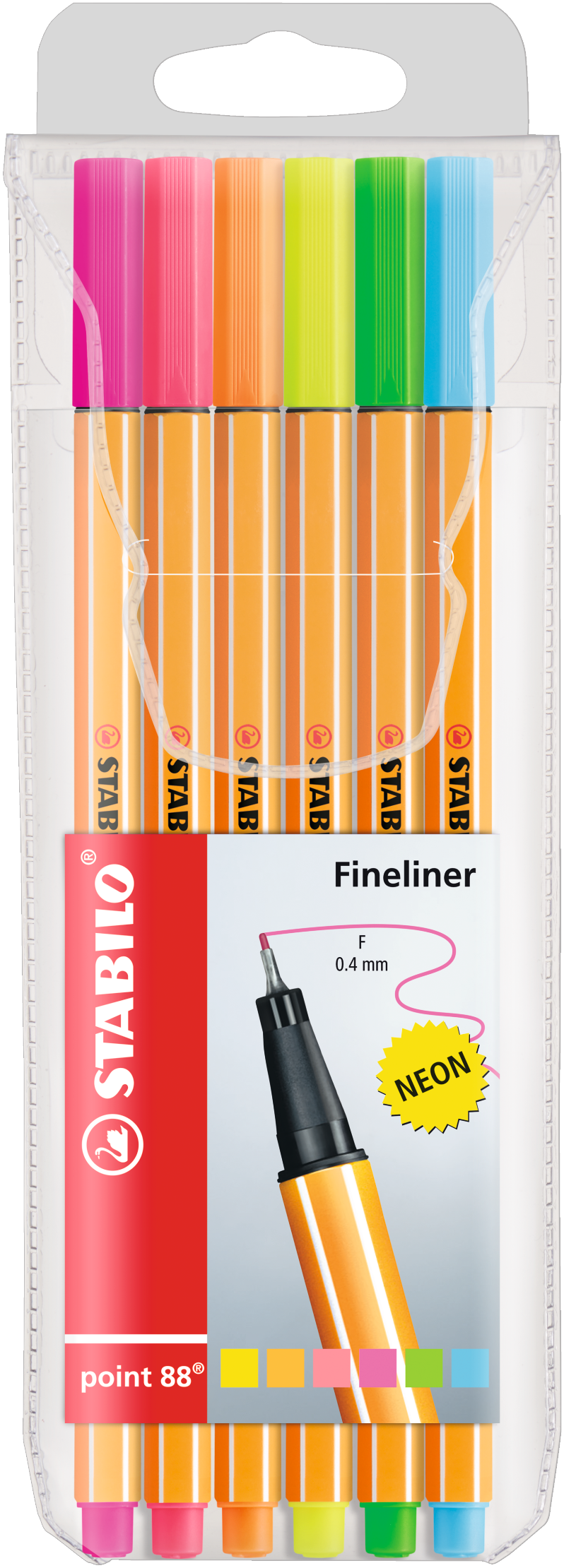 Stabilo point 88 6er Etui Neon - Bild 1