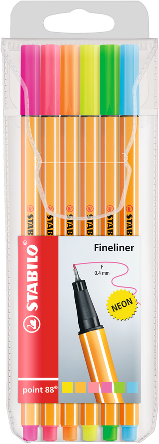 Stabilo point 88 6er Etui Neon