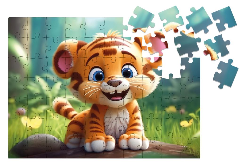 Puzzle Holz Tiger 70 Teile - Bild 2