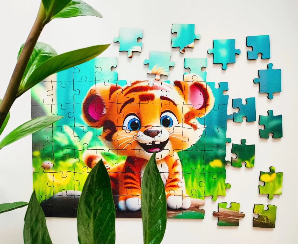 Puzzle Holz Tiger 70 Teile - Bild 4