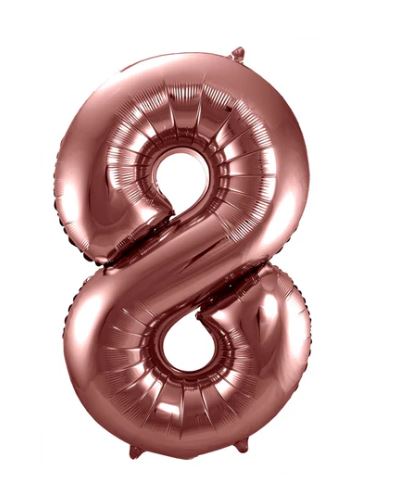 Folienballon Zahl 8 bronze 86cm - Bild 1