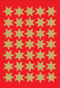 Herma Sticker Sterne gold 16mm
