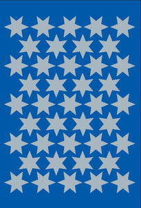 Herma Sticker Sterne silber 14mm