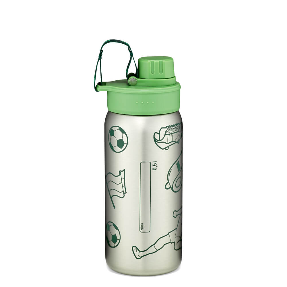 Ergobag Trinkflasche Edelstahl grün Fussball - Bild 2