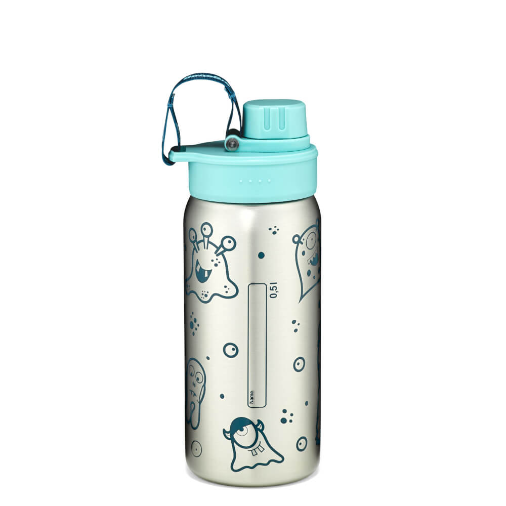 Ergobag Trinkflasche Edelstahl petrol Monster - Bild 2