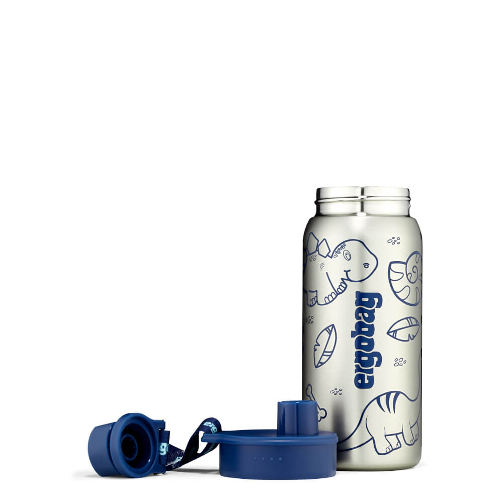 Ergobag Trinkflasche Edelstahl blau Dino - Bild 4