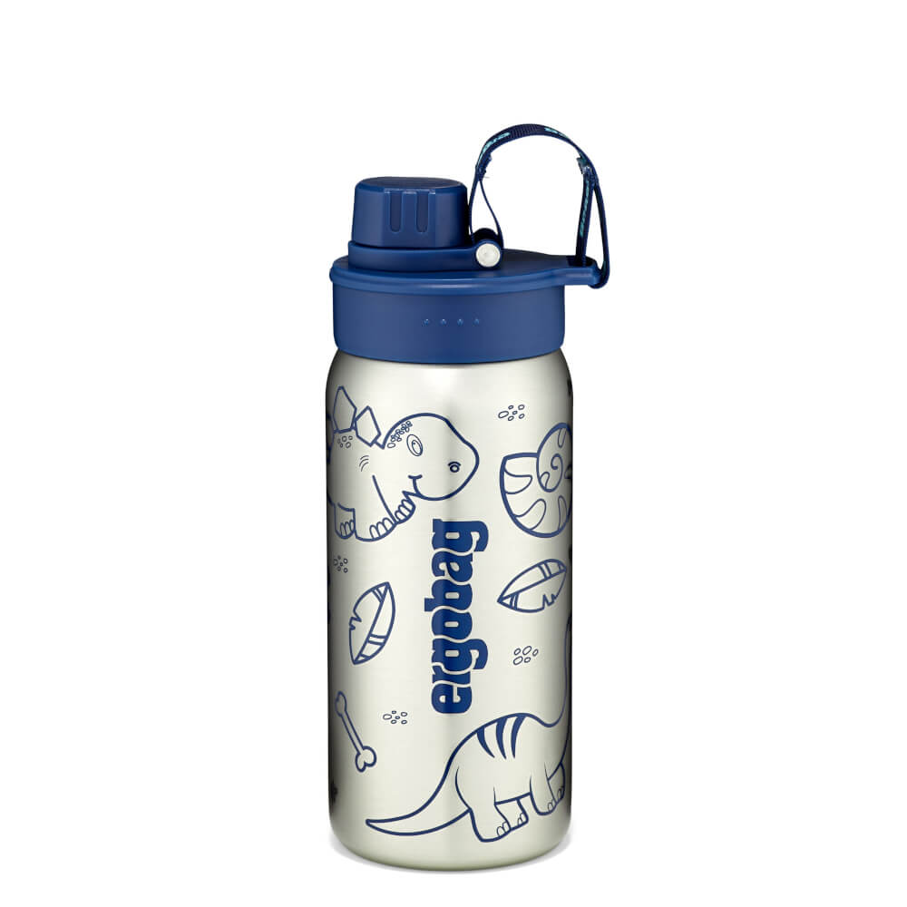 Ergobag Trinkflasche Edelstahl blau Dino - Bild 1
