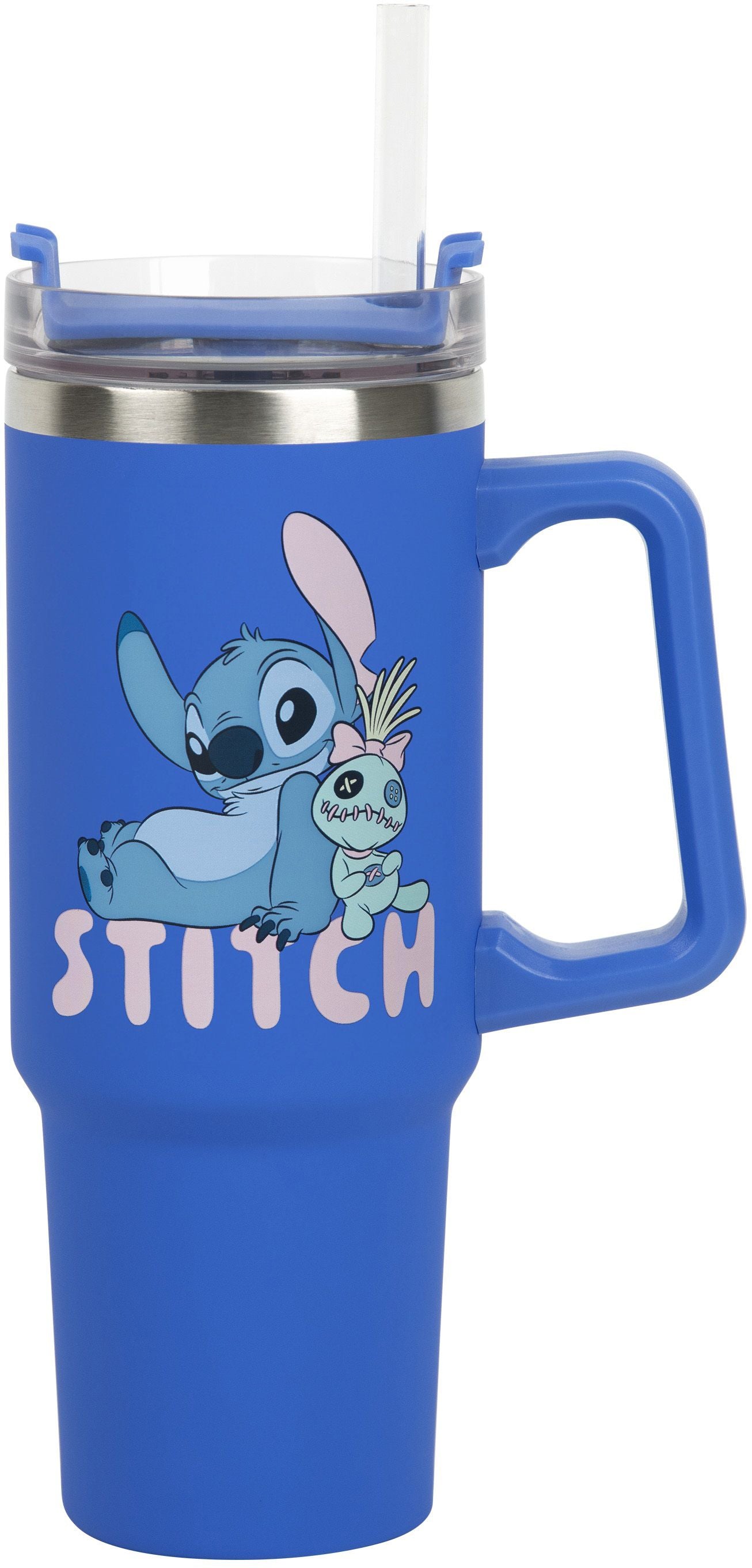 Stitch Blue 900ml Multiway Travel Cup and Straw - Bild 2