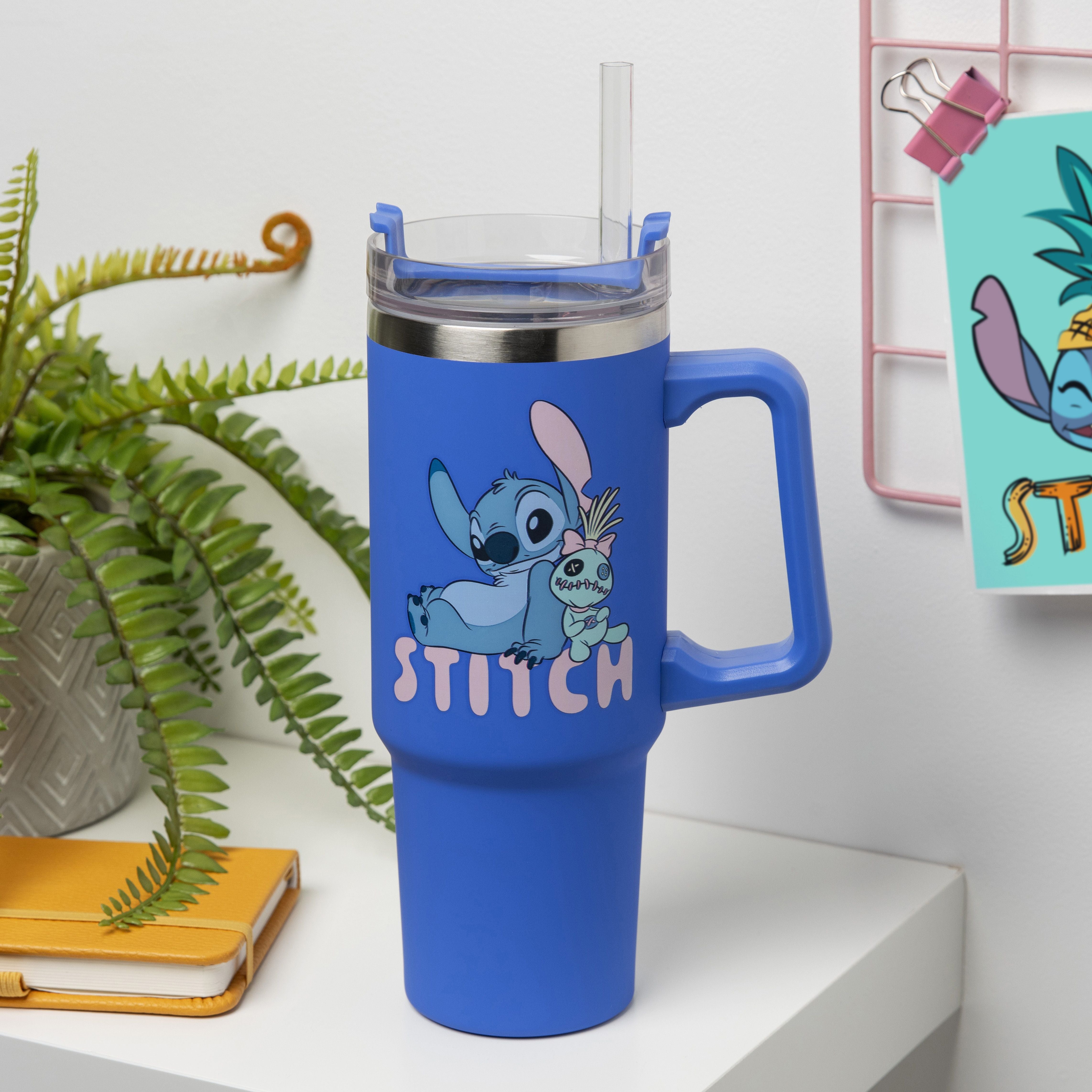 Stitch Blue 900ml Multiway Travel Cup and Straw - Bild 3