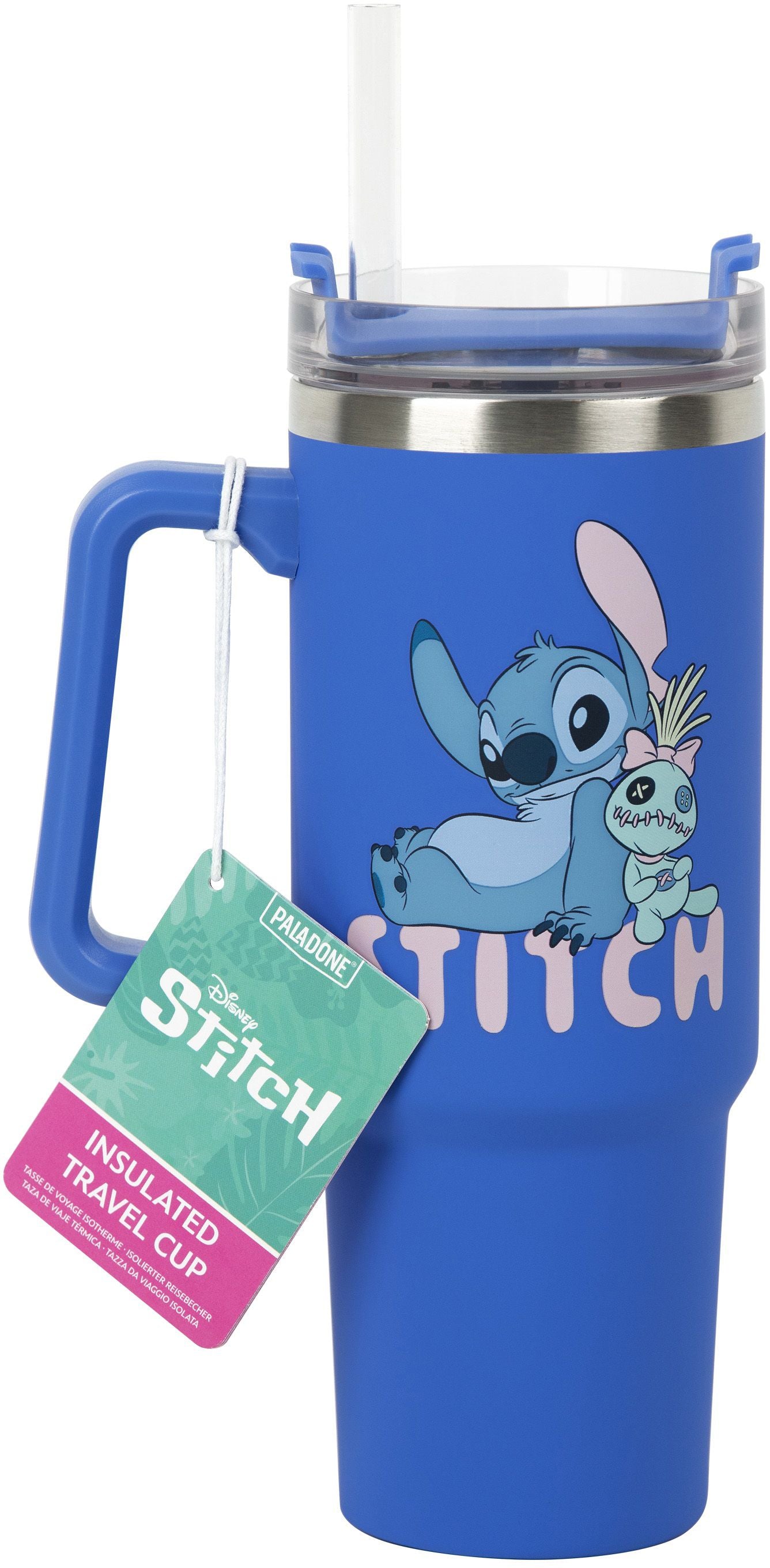 Stitch Blue 900ml Multiway Travel Cup and Straw - Bild 1