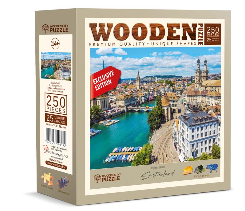 Puzzle Holz Zürich 250 Teile - Bild 1