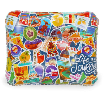 Legami Aufblasbares Kissen Travel Stickers 37 x 30cm