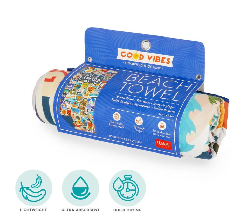 Legami Strandtuch Travel Stickers 85 x 180cm - Bild 3