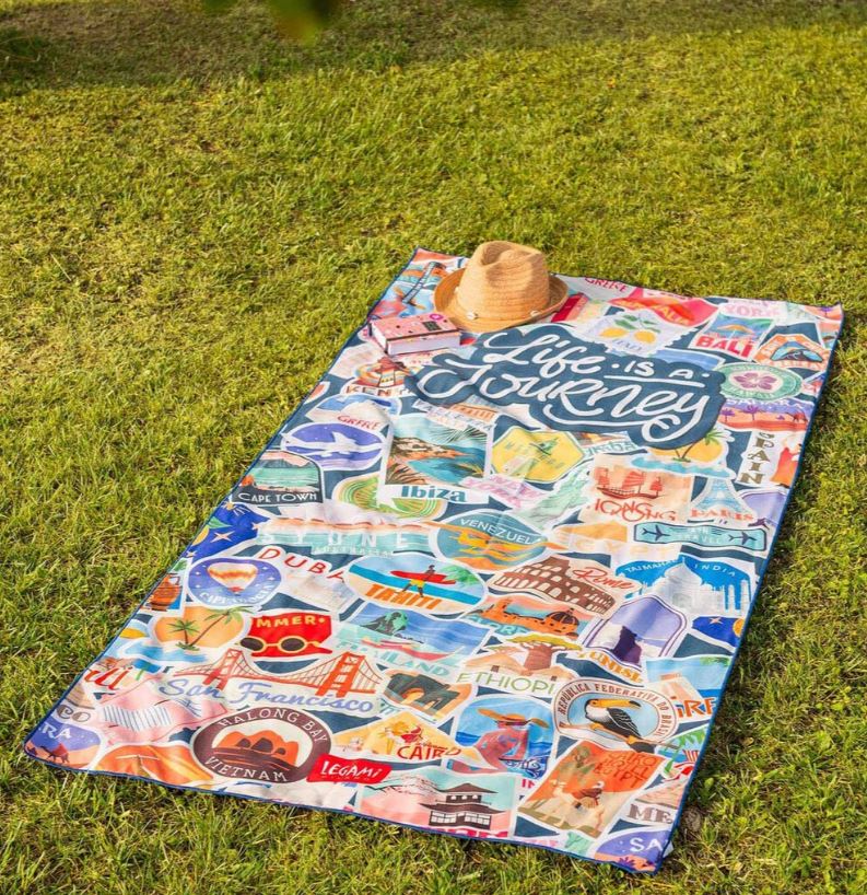 Legami Strandtuch Travel Stickers 85 x 180cm - Bild 4