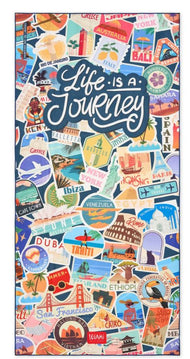 Legami Strandtuch Travel Stickers 85 x 180cm