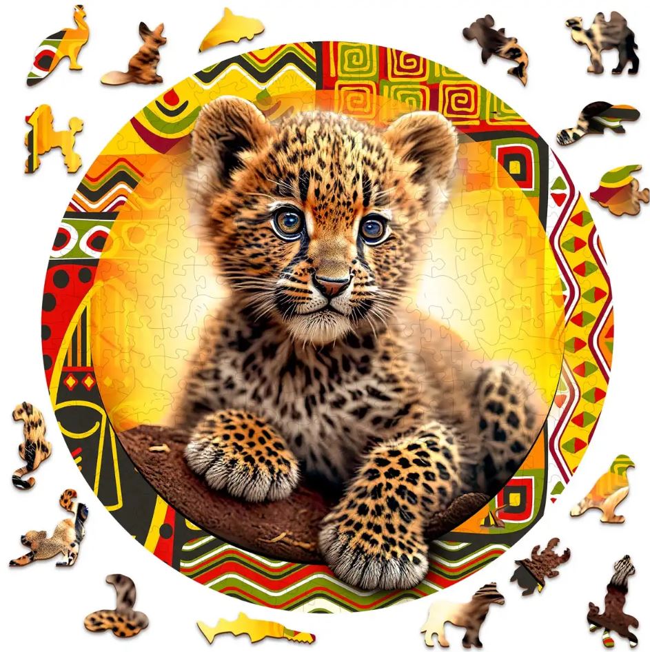 Puzzle Holz L Cute little Leopard 250 Teile - Bild 3
