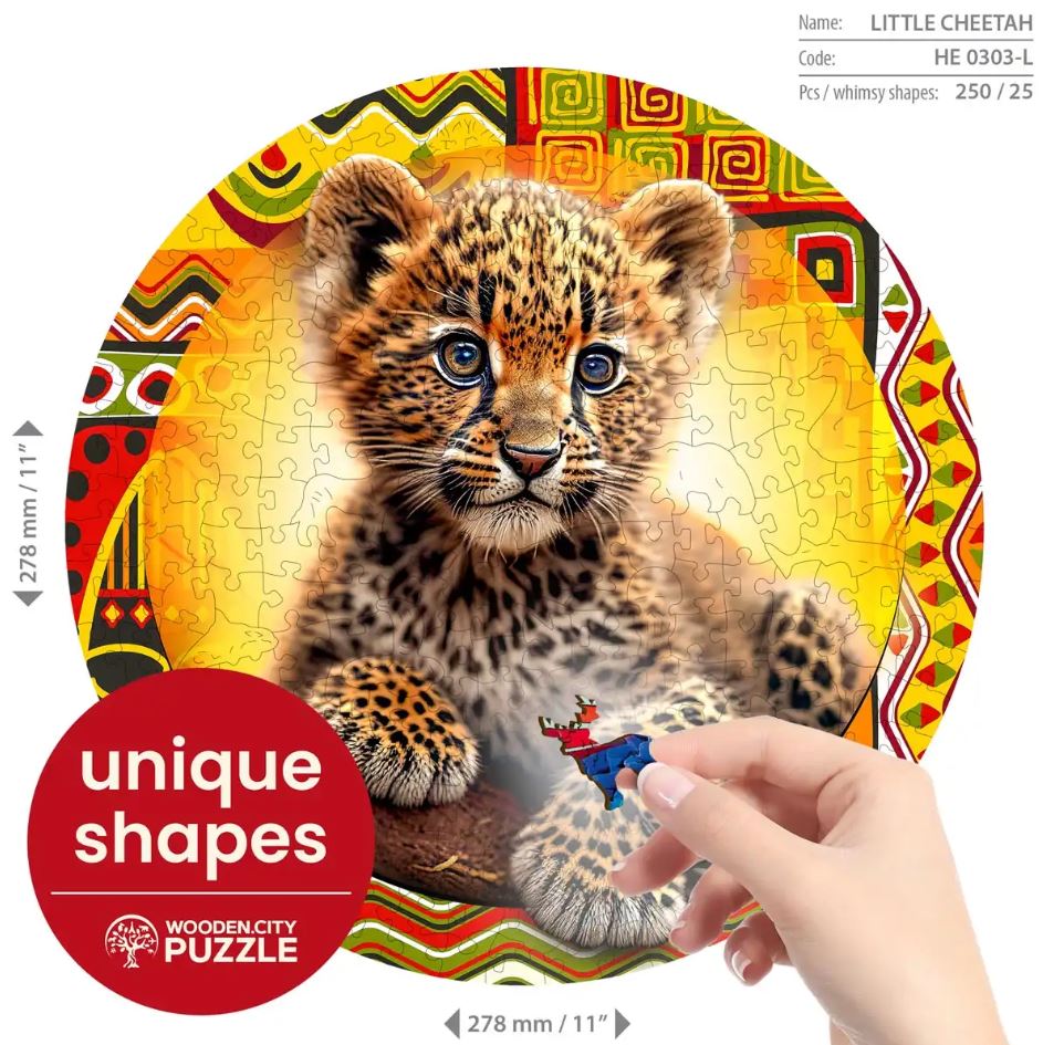 Puzzle Holz L Cute little Leopard 250 Teile - Bild 4