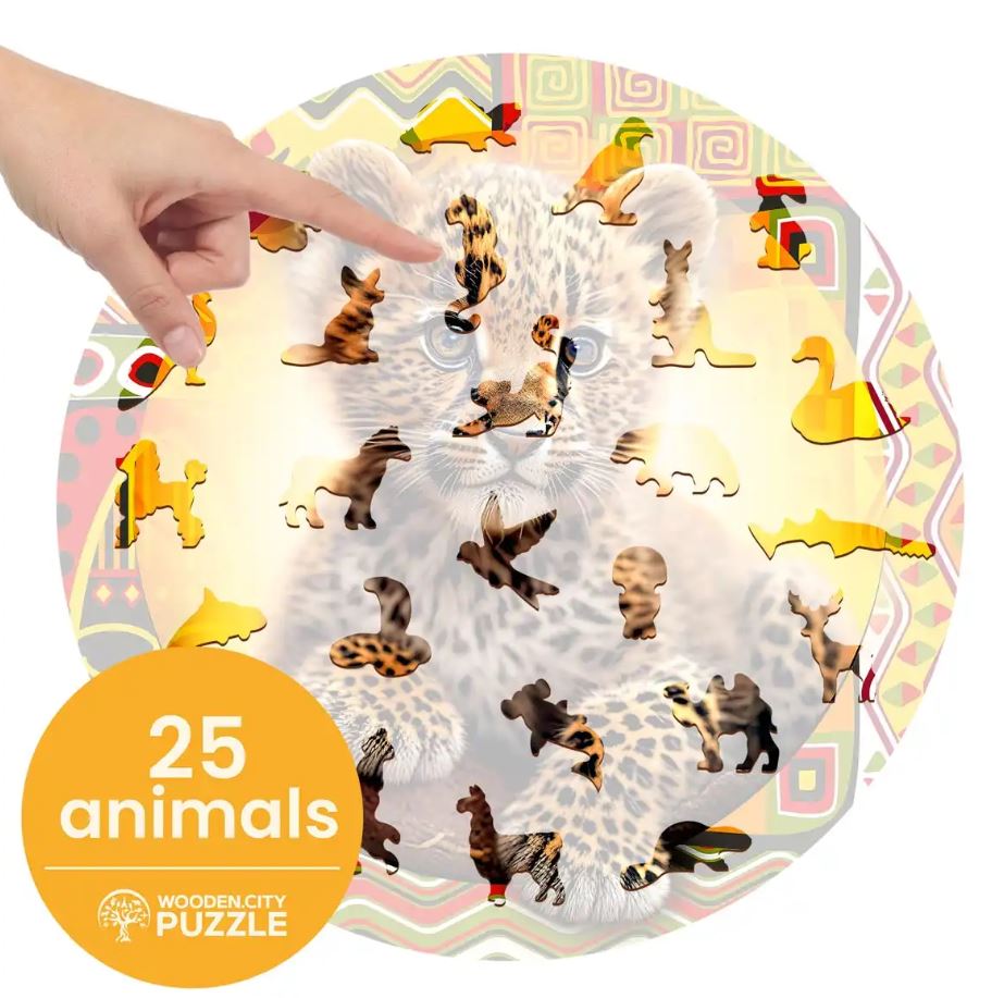 Puzzle Holz L Cute little Leopard 250 Teile - Bild 5