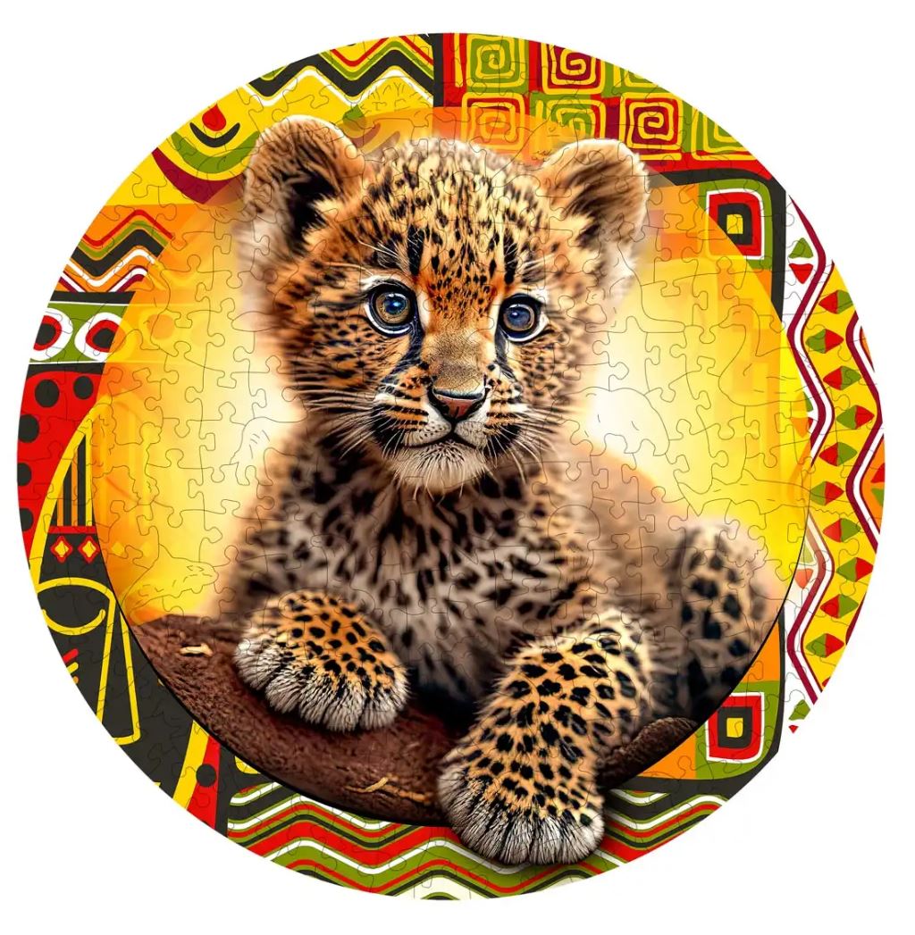 Puzzle Holz L Cute little Leopard 250 Teile - Bild 2