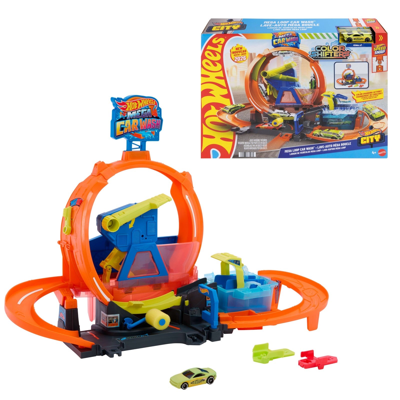 Hot Wheels City Mega Loop Autowaschanlage mit Farbwechsel-Auto - Bild 2