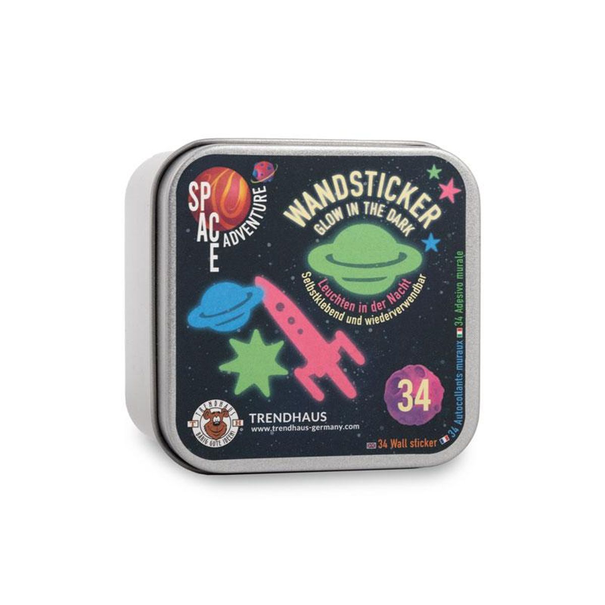 Trendhaus Space Adventure Wandsticker Glow in the Dark – 34-teilig - Bild 5