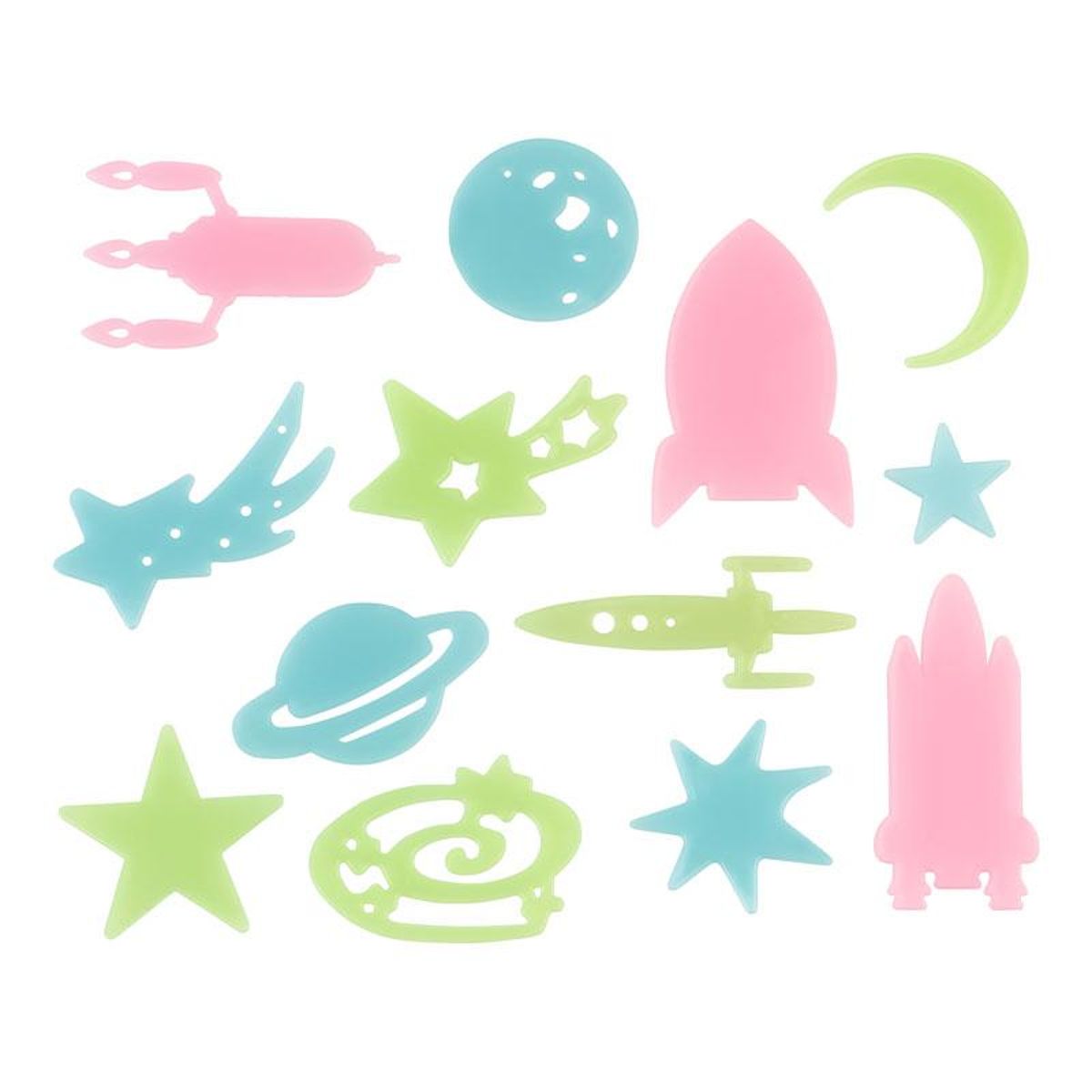 Trendhaus Space Adventure Wandsticker Glow in the Dark – 34-teilig - Bild 2