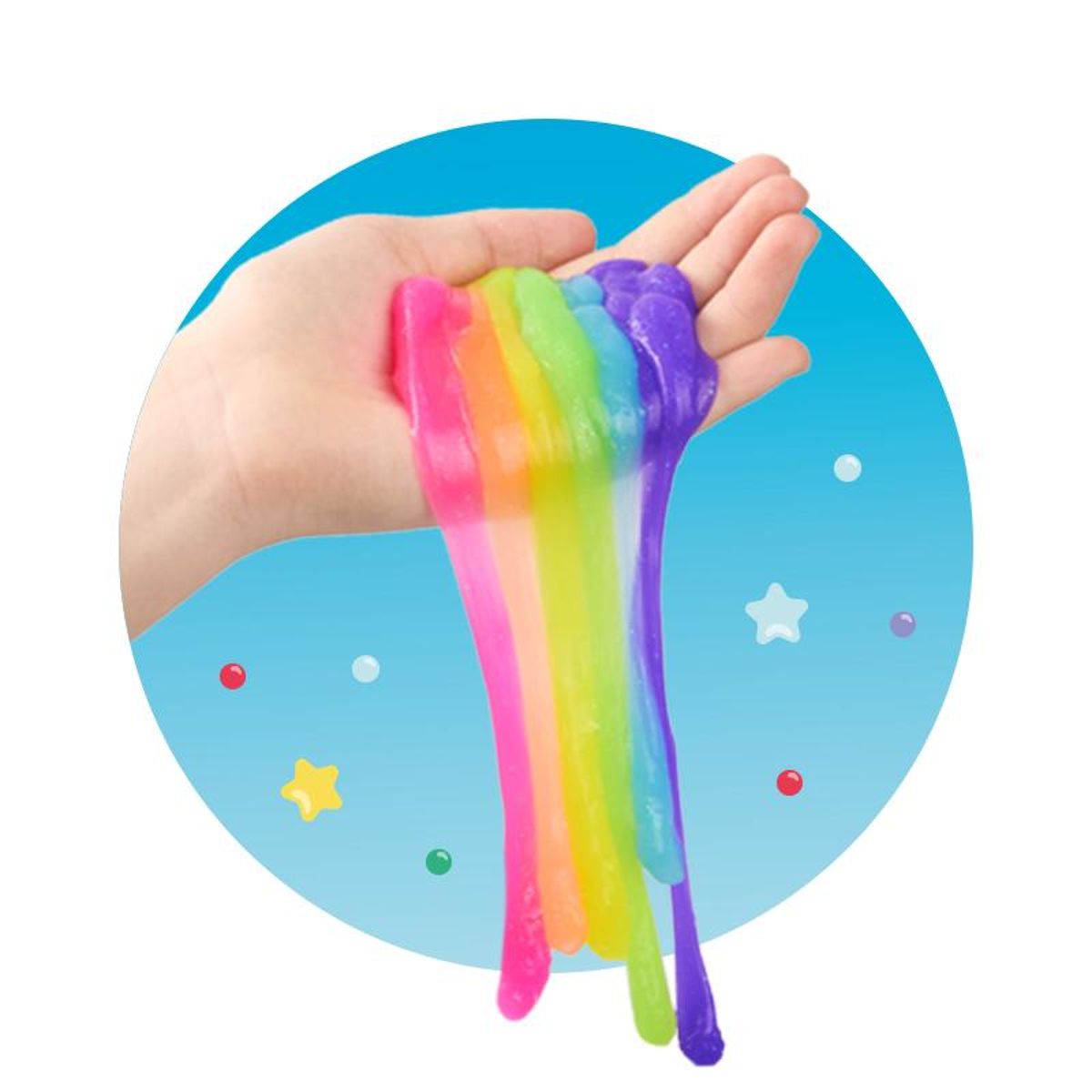 Rainbow Power Glitzer - Glibber Knete Set 6 x 16g - Bild 3