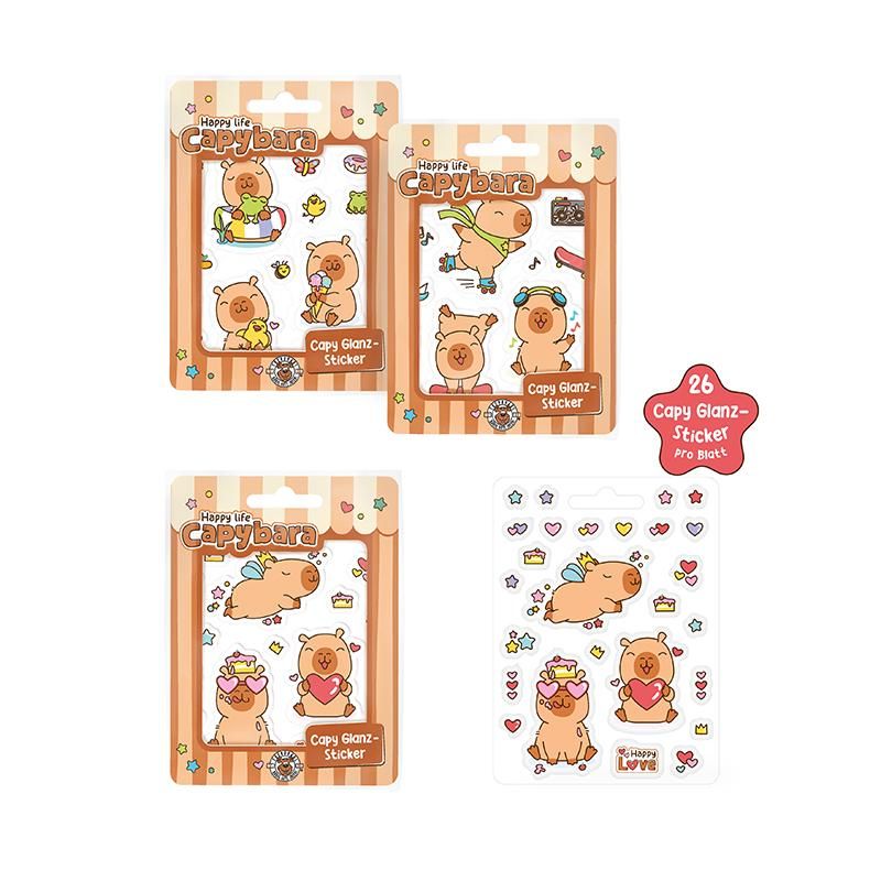 Sticker-Set 26-teilig Capybara - Bild 1