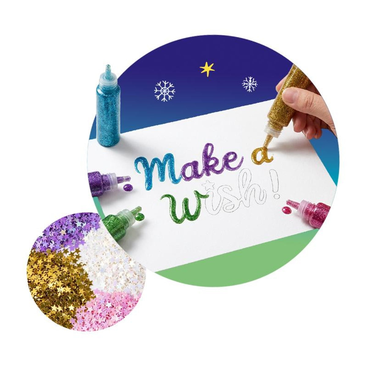 Make a Wish Glitzer-Kleber 6er-Set - Bild 2