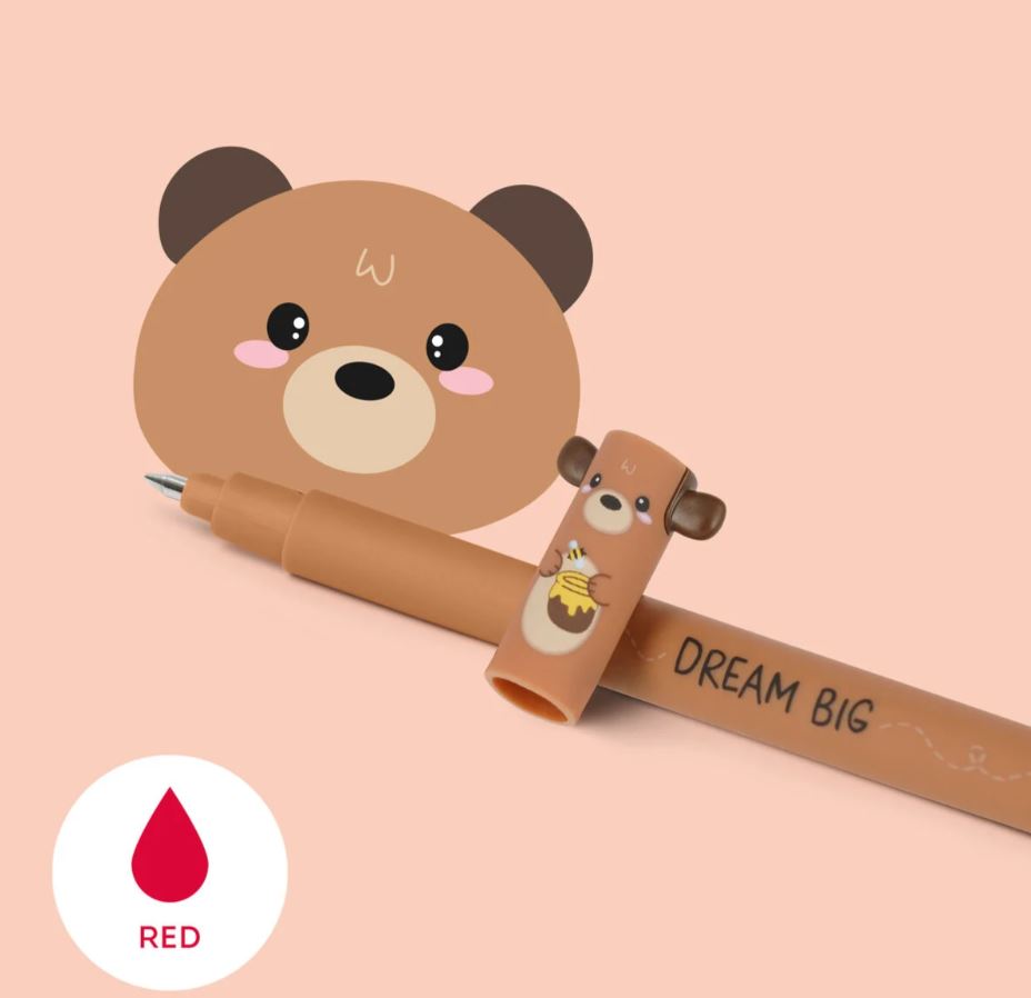 Legami Erasable Gel Pen Teddy Bear rot - Bild 3