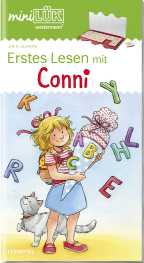 Cover miniLÜK Heft Erstes Lesen mit Conni, Conni mit Schultüte
