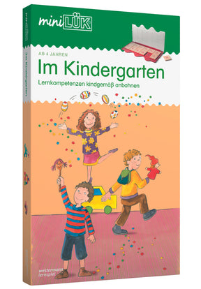 miniLÜK-Set Im Kindergarten, Verpackung mit Kindergarten-Motiv