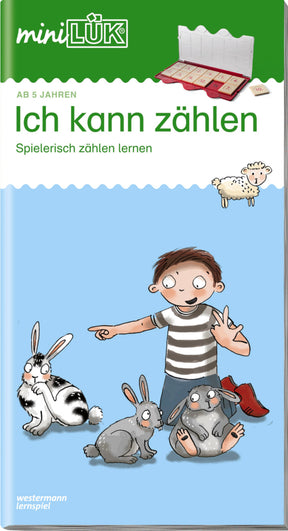 Cover miniLÜK Heft Ich kann zählen mit Junge und Kaninchen
