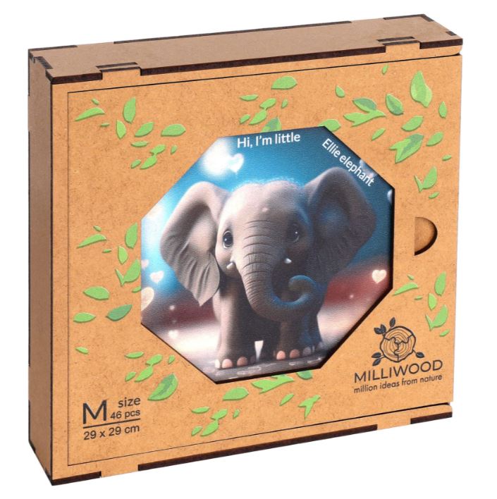 Puzzle Holz Ellie Elephant 46 Teile - Bild 1