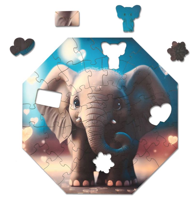 Puzzle Holz Ellie Elephant 46 Teile - Bild 2