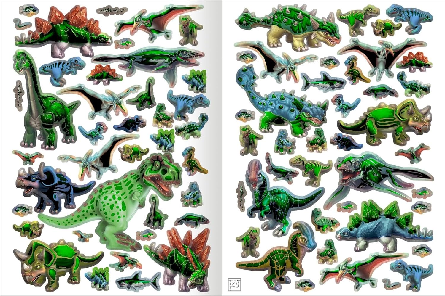 Metallic Stickerbuch Dinos - Bild 6