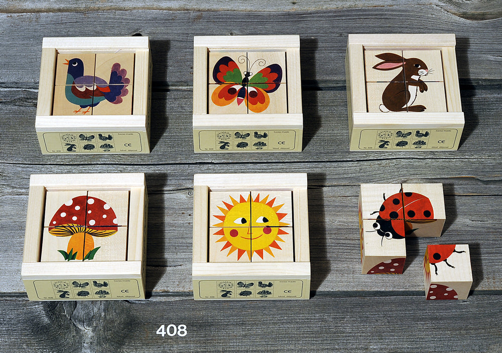 Klötzlipuzzle 4-teilig Natura 35 mm - Bild 1