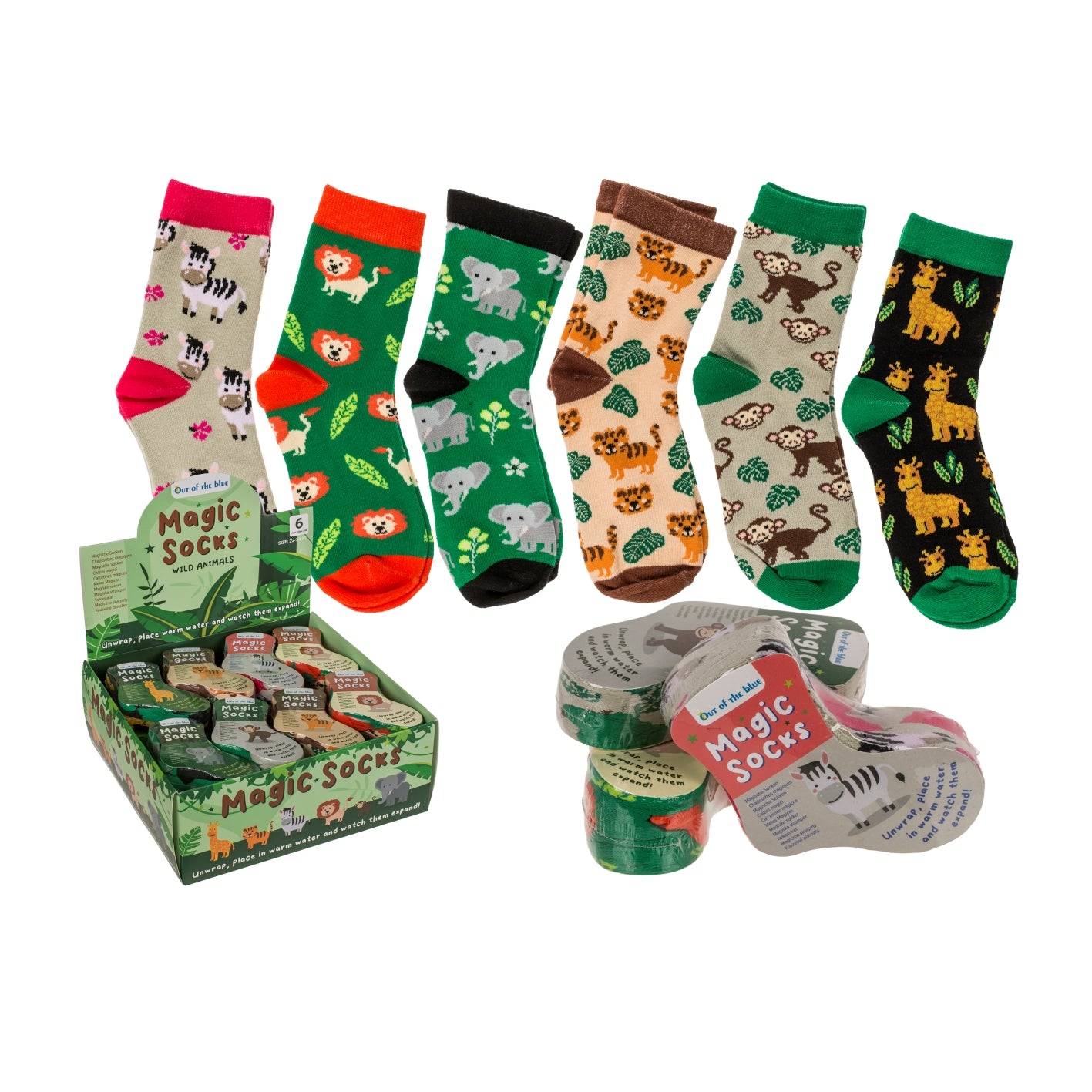 Magische Kindersocken Wildtiere Gr. 22-34 - Bild 1