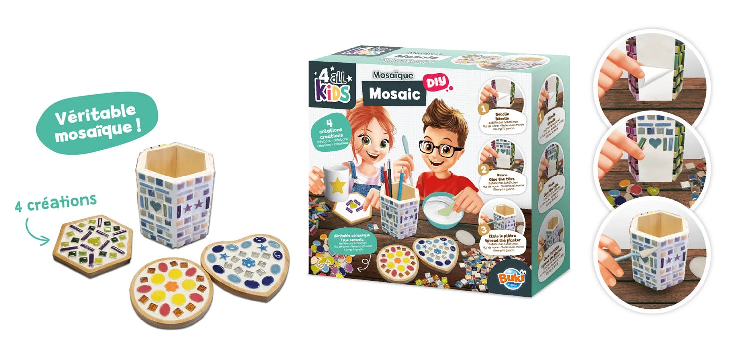 Buki 4 all Kids Mosaik DIY Stiftehalter und Untersetzer - Bild 2