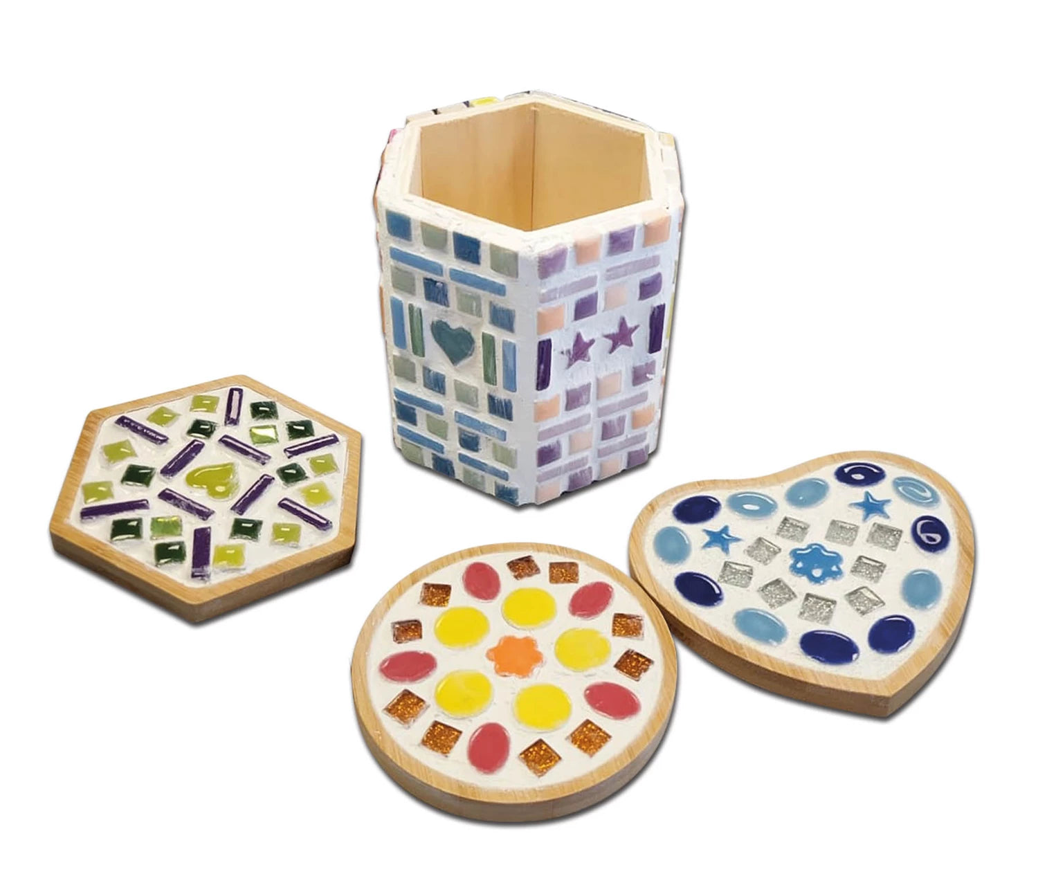 Buki 4 all Kids Mosaik DIY Stiftehalter und Untersetzer - Bild 3