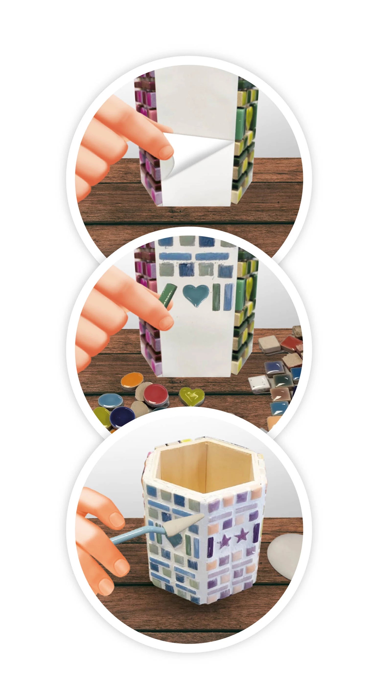 Buki 4 all Kids Mosaik DIY Stiftehalter und Untersetzer - Bild 4