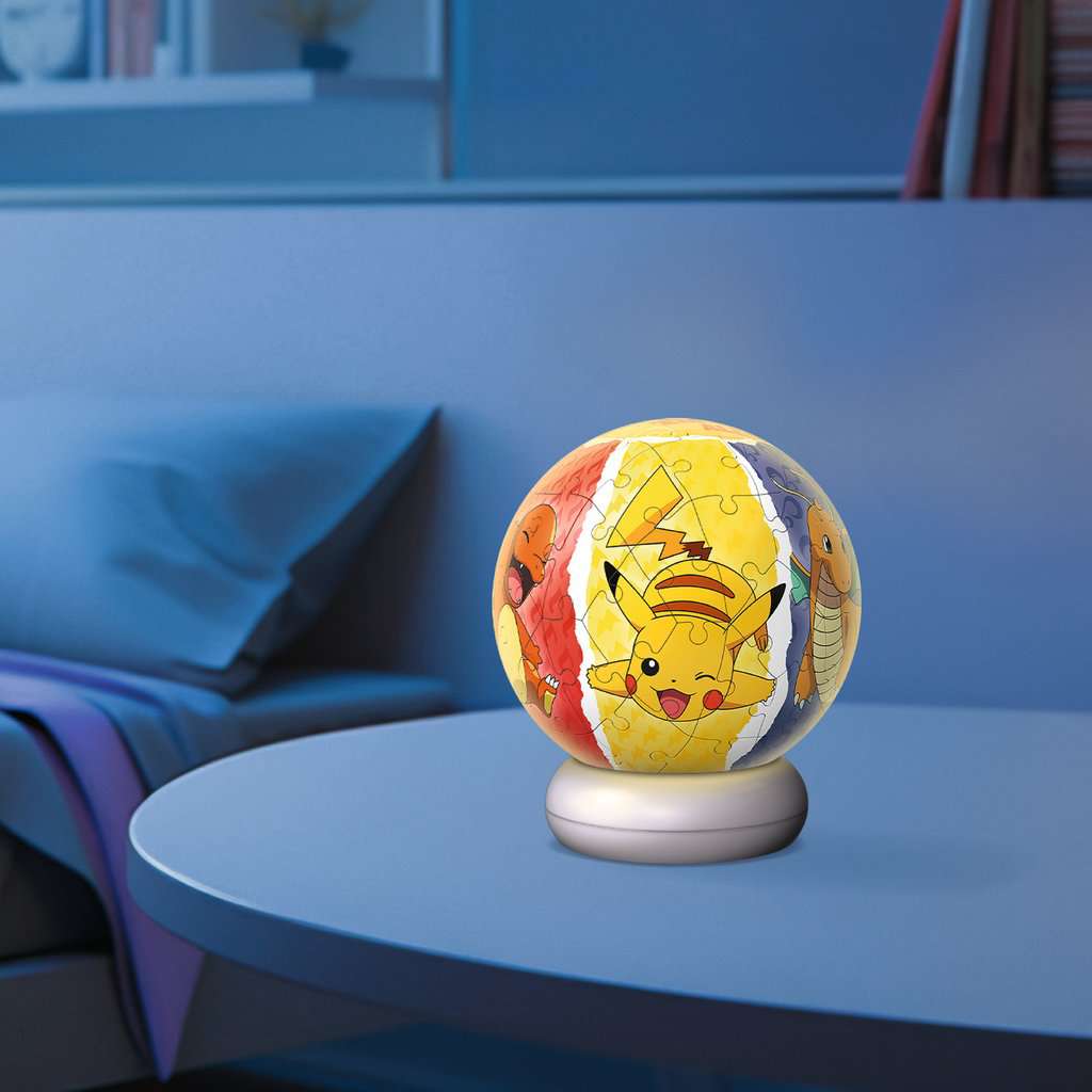 Puzzle 3D Ball 72 Teile:  Puzzle-Ball Nachtlicht Pokémon 08.053 - Bild 5