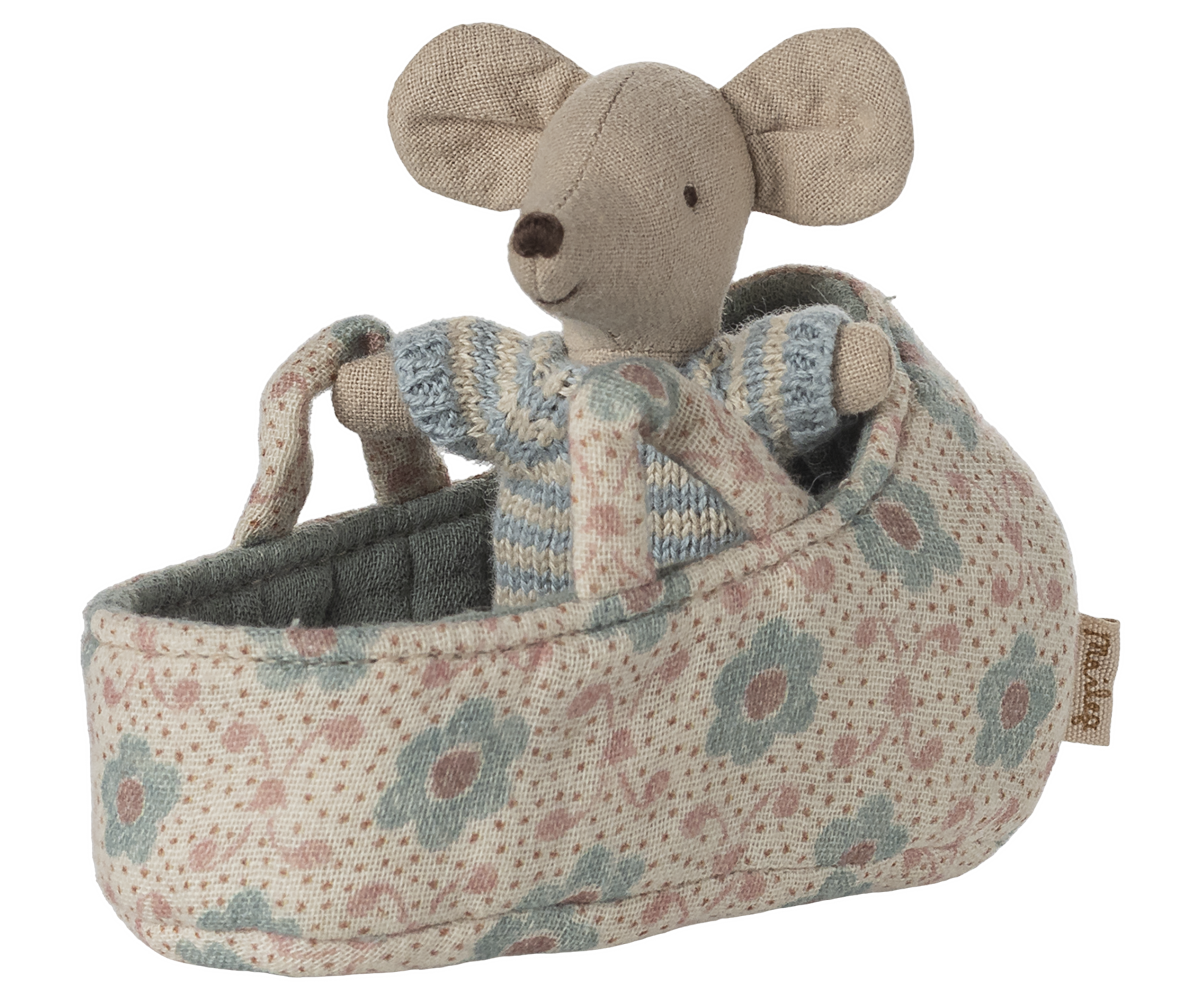 Maileg Baby-Maus in der Tragetasche – Blau - Bild 3