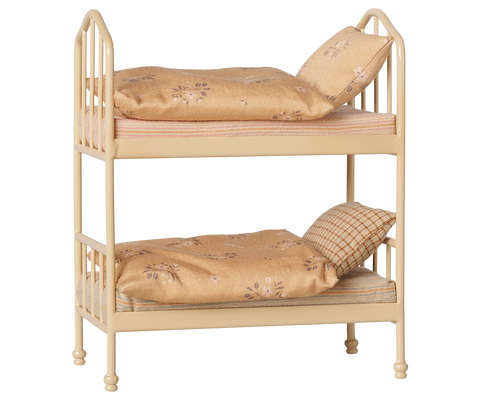 Etagenbett in Wheat mit Matratzen, Kissen und Decken