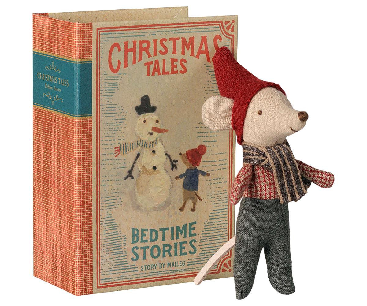 Maileg Weihnachts-Baby-Maus im Buch - Bild 1
