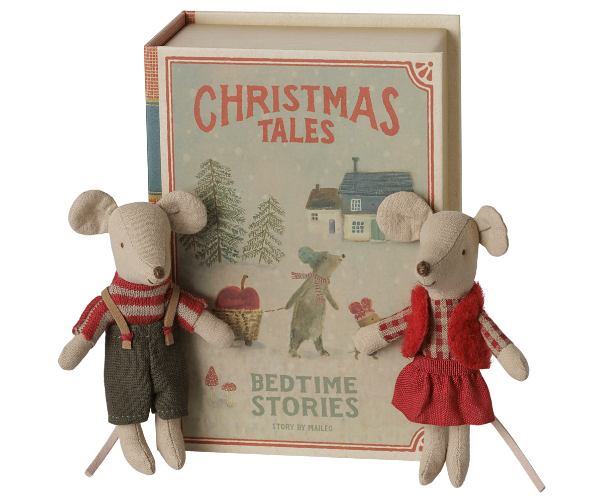 Maileg Weihnachts-Zwillingsmäuse im Buch – kleine Schwester und Bruder - Bild 2