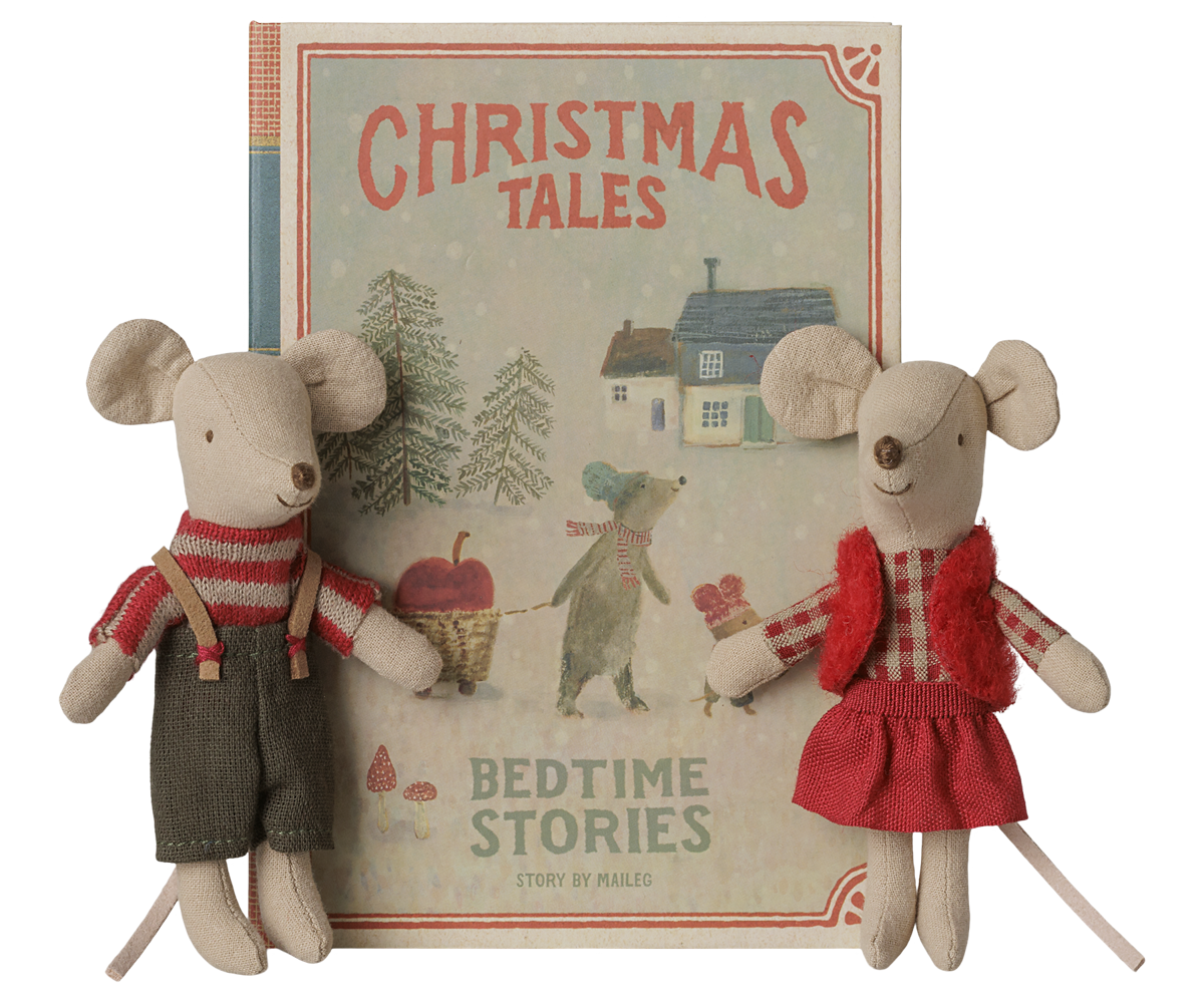 Maileg Weihnachts-Zwillingsmäuse im Buch – kleine Schwester und Bruder - Bild 1