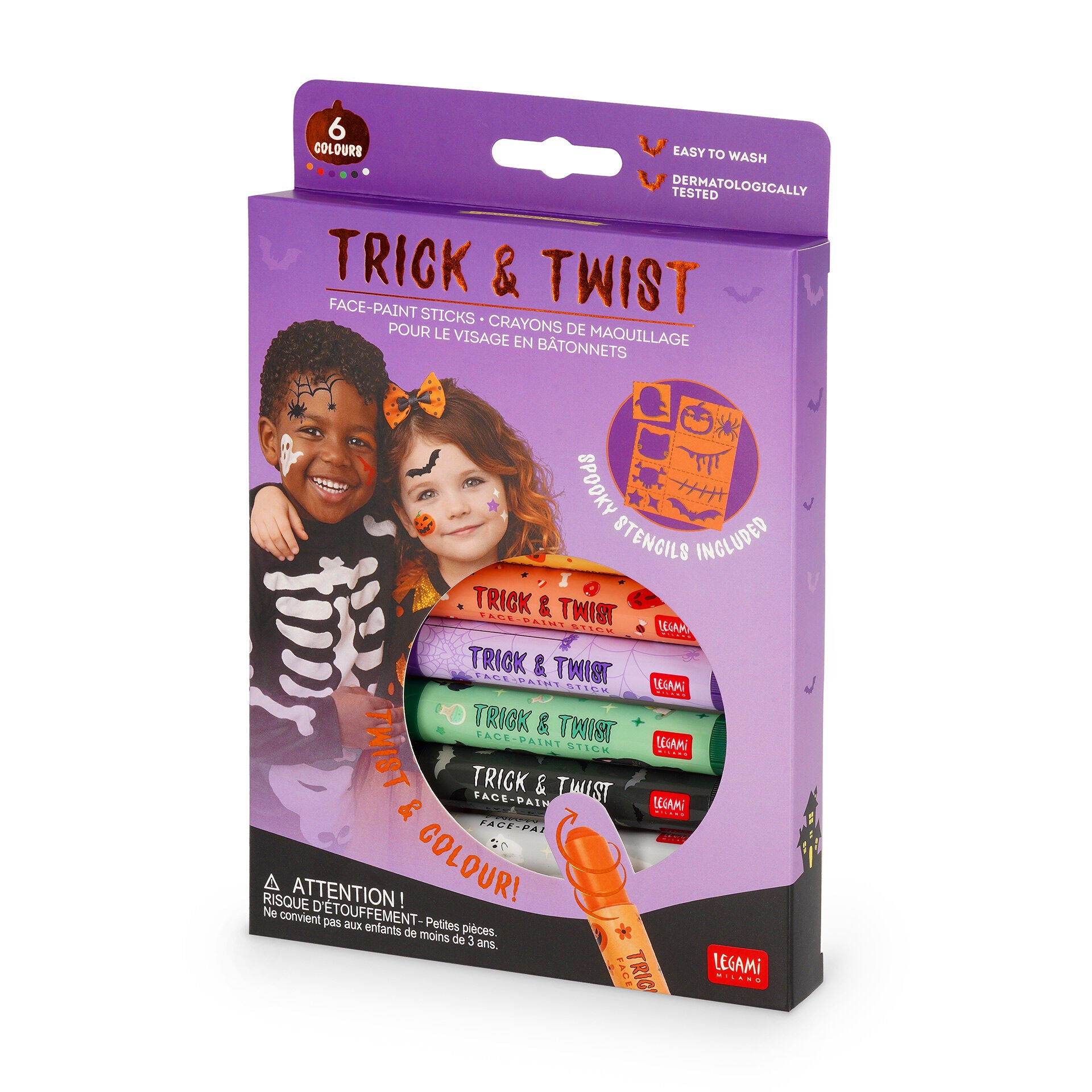 Legami Schminkstifte 6er-Set Trick & Twist Halloween - Bild 1