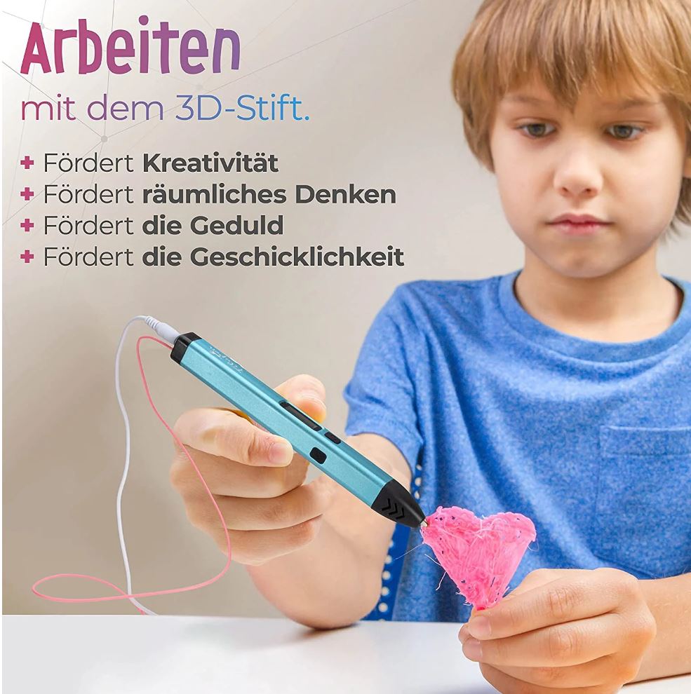 Filapen® Premium 3D Stift mit 10 Filamenten und Etui - Bild 6